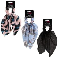 Style Studio Hair Scrunchy - Cream Plisse -Care Product Store 353039 hanging hair scunchie group 2