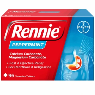 Rennie Peppermint Heartburn & Indigestion Relief Tablets 96pk 1 Rennie Peppermint Heartburn & Indigestion Relief Tablets 96pk