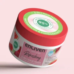 Enliven Softening 3-in-1 Hair Mask 350ml - Watermelon & Pomegranate -Care Product Store 384891 enliven mask 350ml watermelon pomegranate