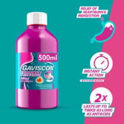 Gaviscon Double Action 500ml - Mint -Care Product Store 384992 gaviscon 500ml double action mint liquid 3