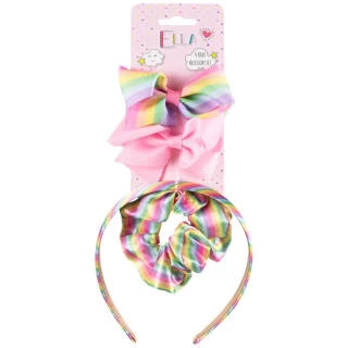 Ella Hair Accessory Set 4pk - Rainbow 1 Ella Hair Accessory Set 4pk - Rainbow